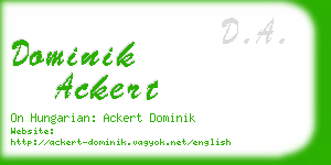 dominik ackert business card